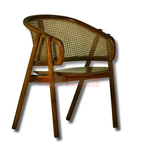 Wooden chairs with rattan